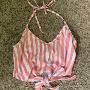 Kortni Jeane Stripped Tie Top